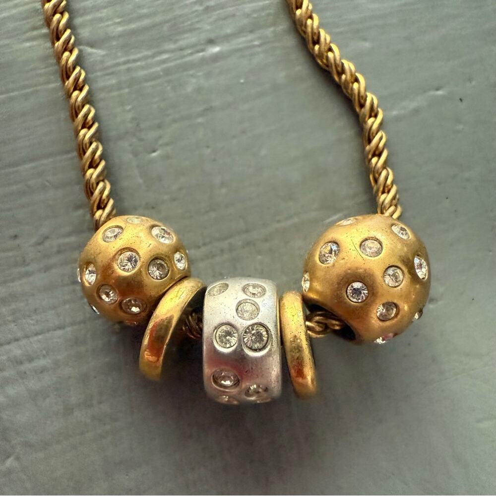 Swarovski Crystal Gold Tone Beaded Necklace